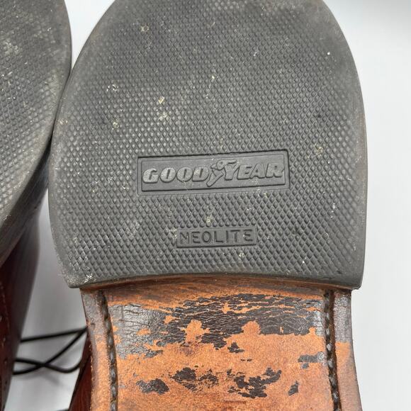 Allen Edmonds Wendell Bicycle Toe Blucher Shoe Chili Brown Brogue Oxford 10D main image 15